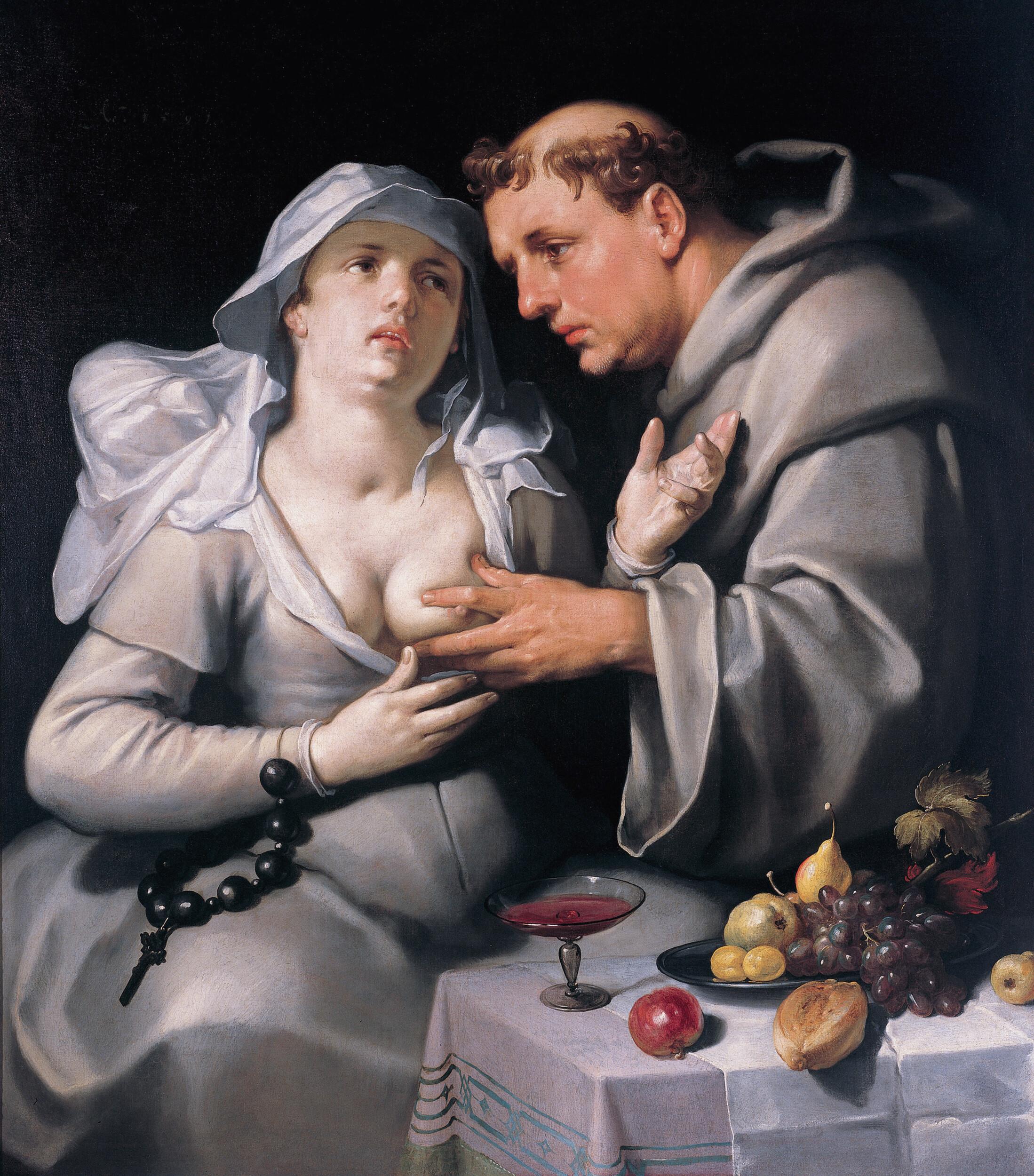 Cornelis Cornelisz van Haarlem - A monk and a nun