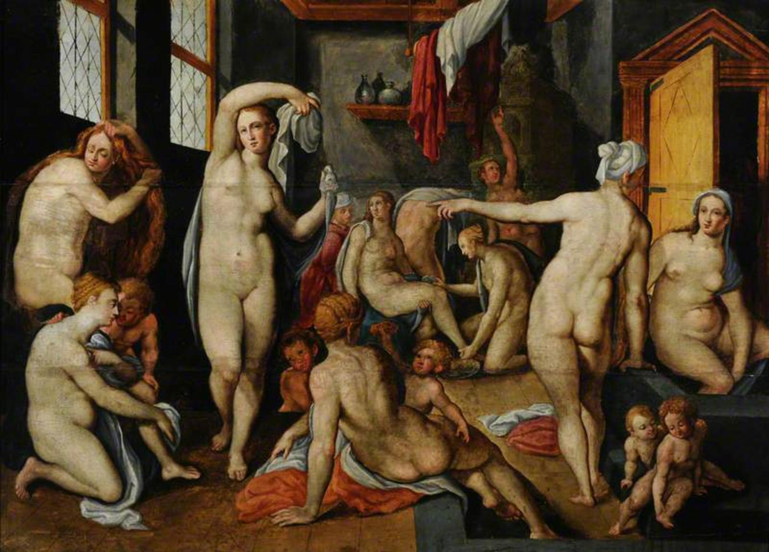  School of Fontainebleau - A tepidarium with female nudes