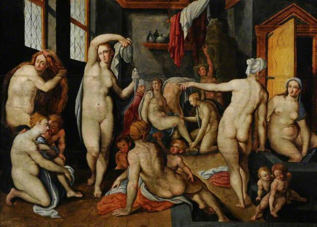 School of Fontainebleau - A tepidarium with female nudes