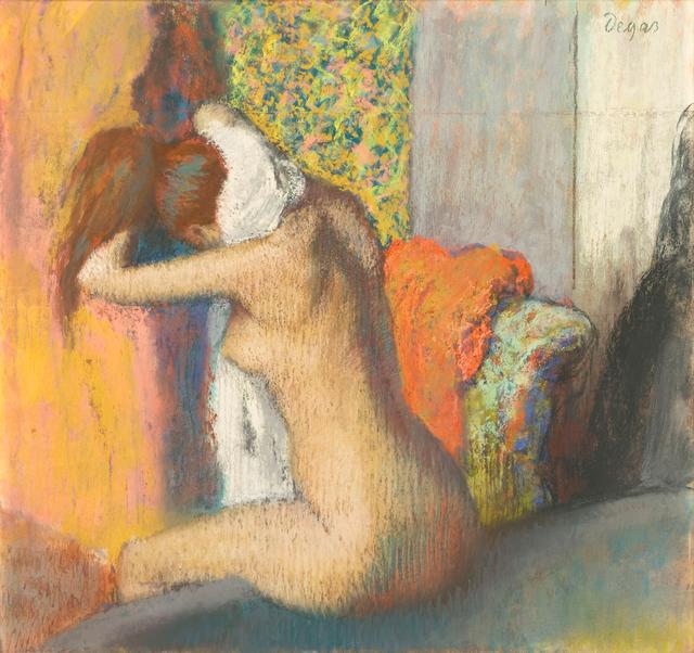 Edgar Degas - After a bath. Woman drying the back of her neck.