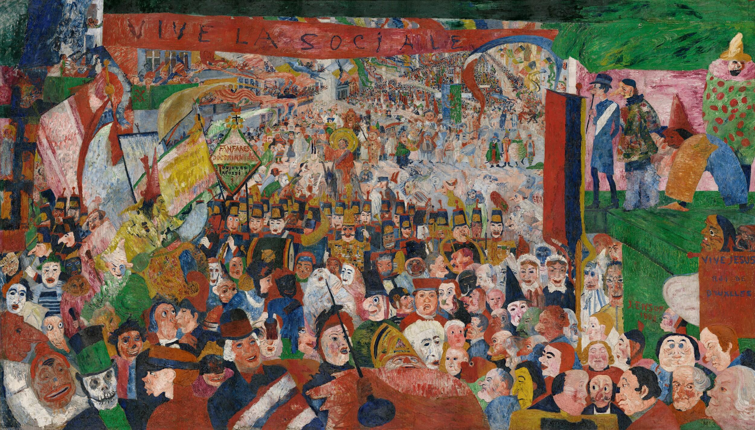 James Ensor - Christ's entry into Brussels in 1889