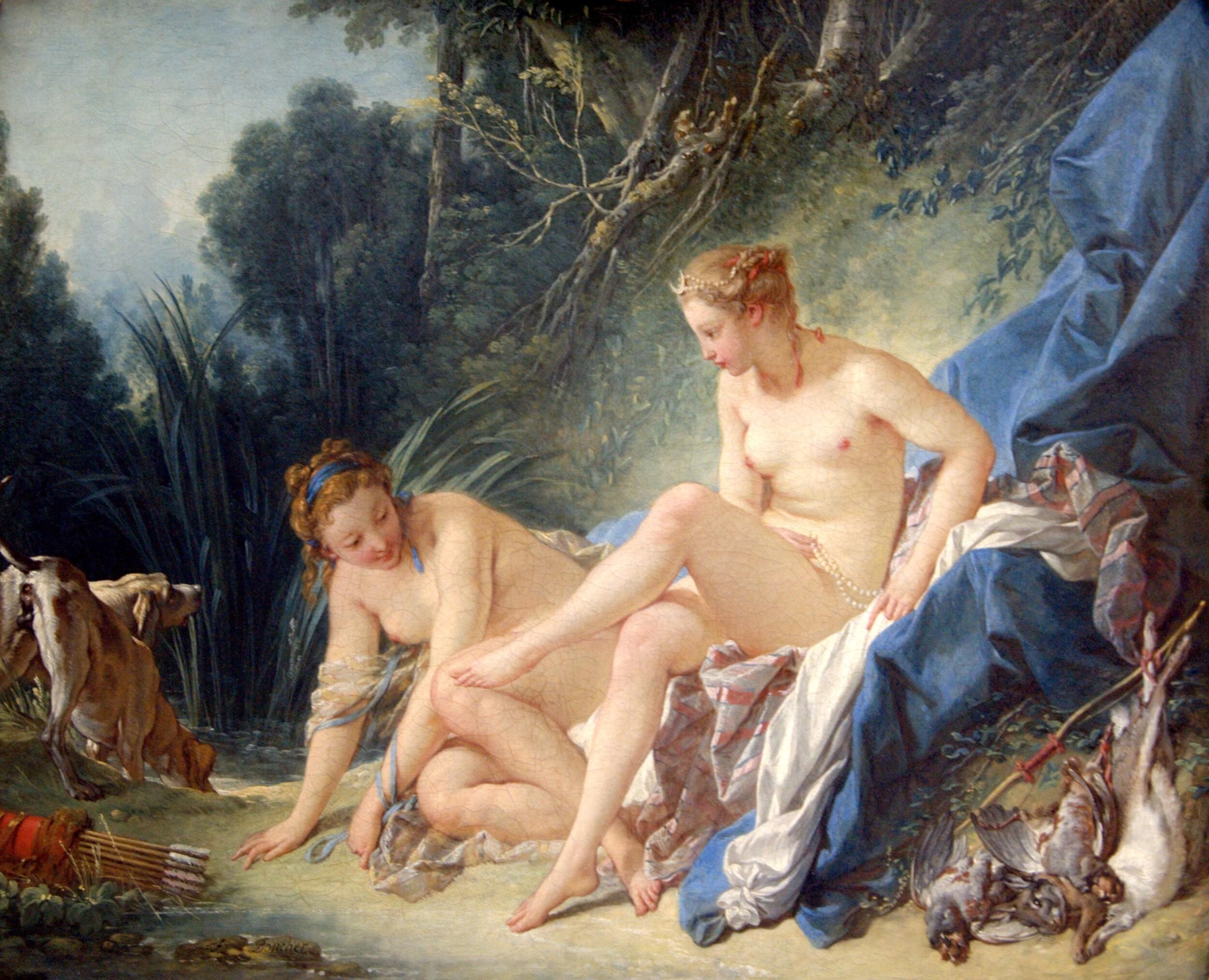 François Boucher - Diana leaving her bath