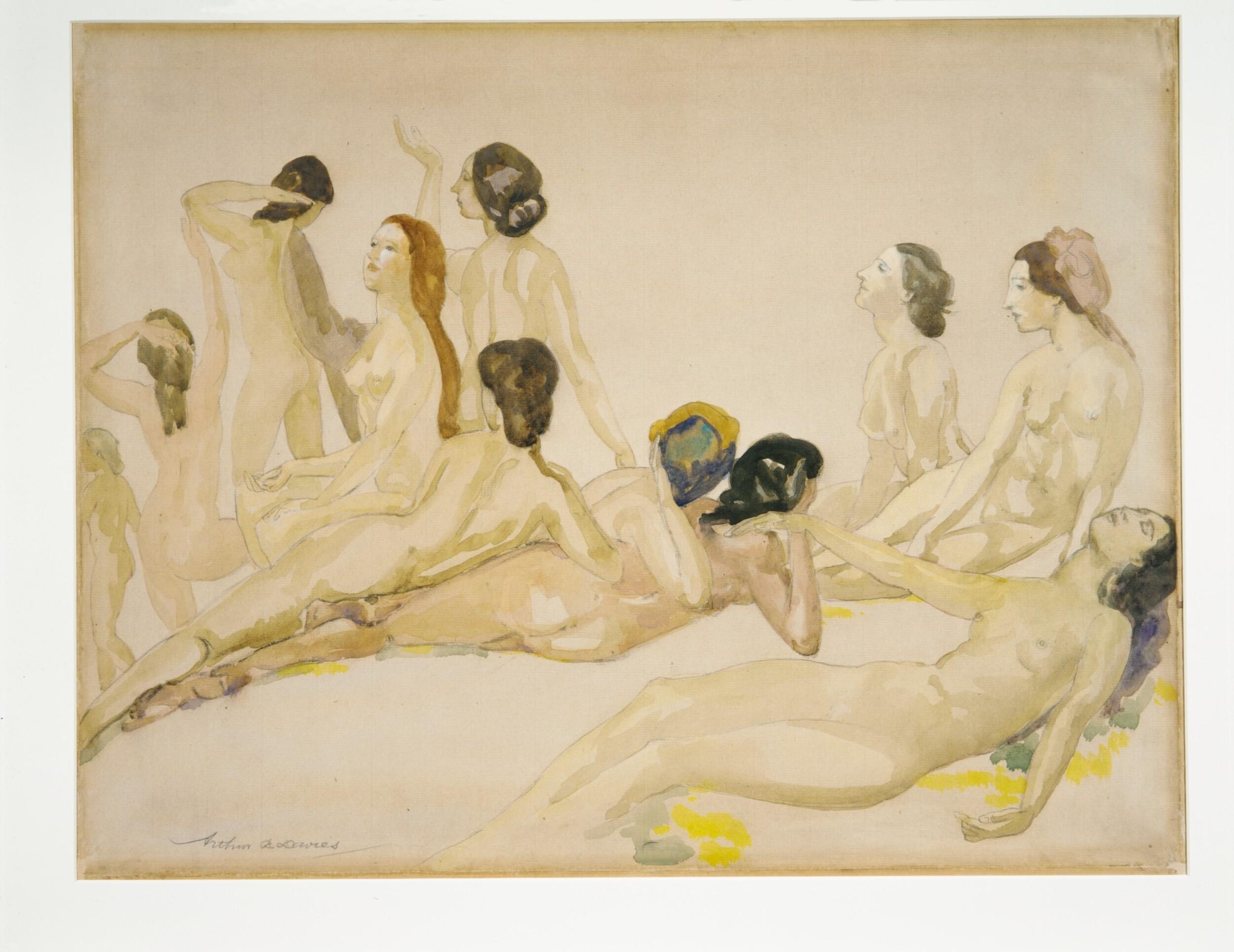 Arthur Bowen  Davies - Eleven nudes