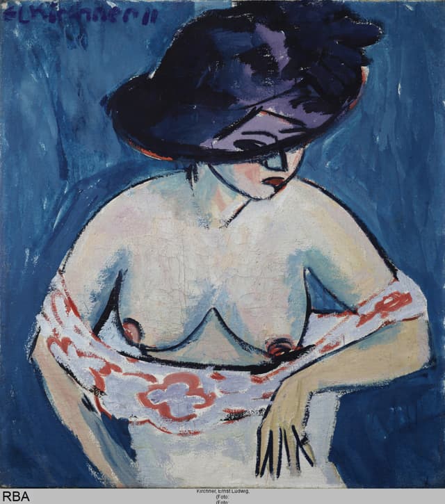 Ernst Ludwig Kirchner - Female nude with hat