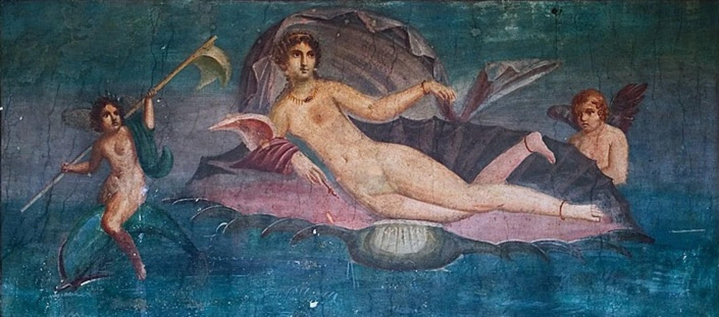  Anonymous - Fresco Aphrodite Anadyomene from Pompeii