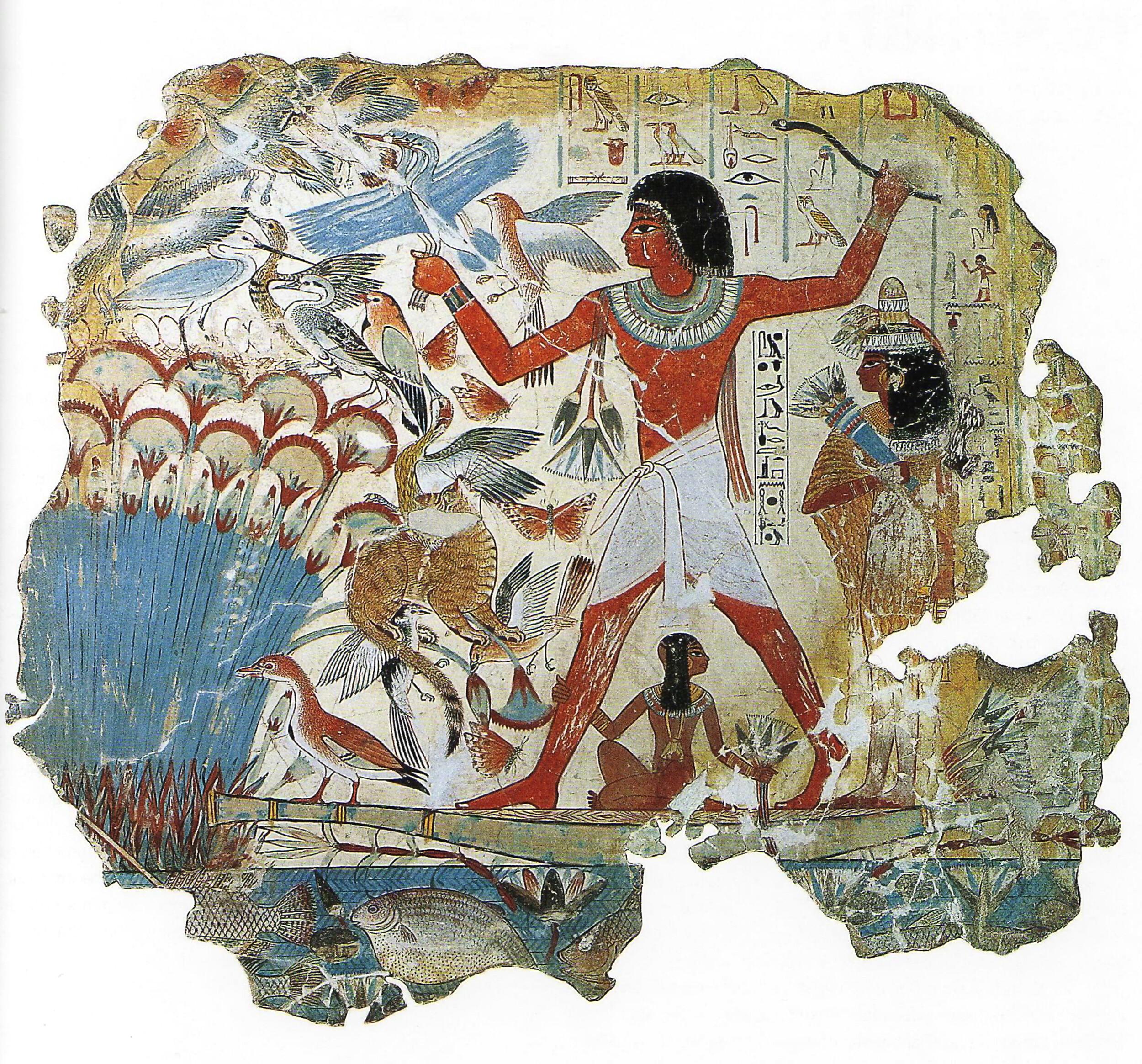  Anonymous - Fresco of Nebamun fowl hunting in the marshes