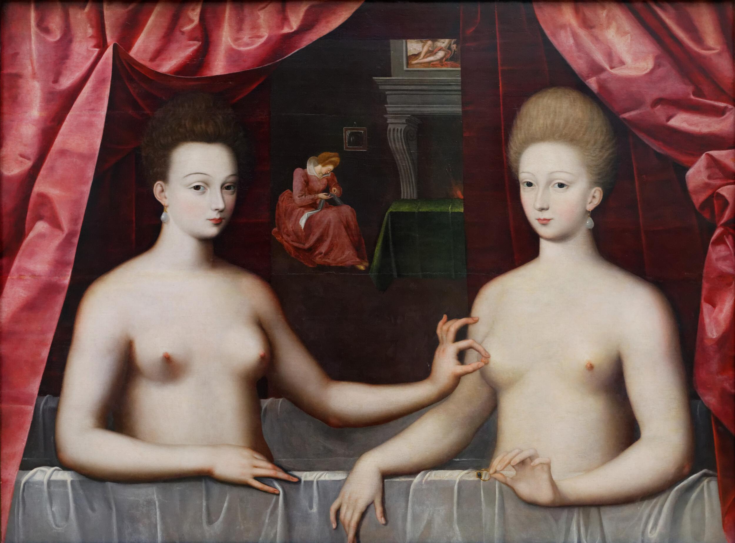  School of Fontainebleau - Gabrielle d'Estrees and her sister the Duchess of Villars