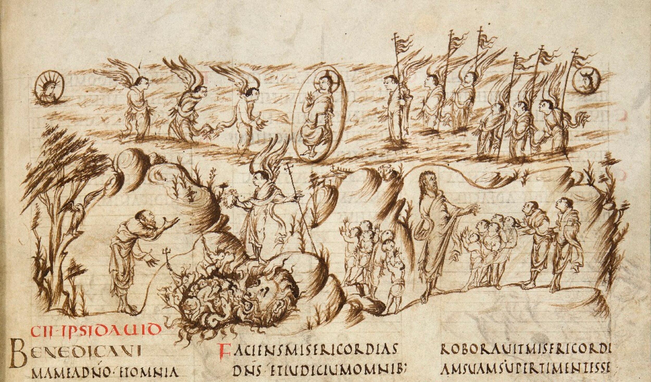  Anonymous - Illstration at start of Psalm 102, from the Utrecht Psalter