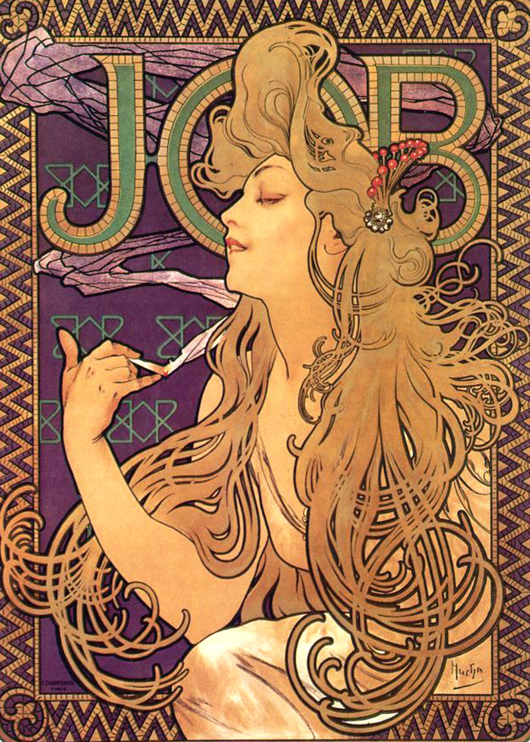 Alphonse Mucha - Job cigarettes - advertising