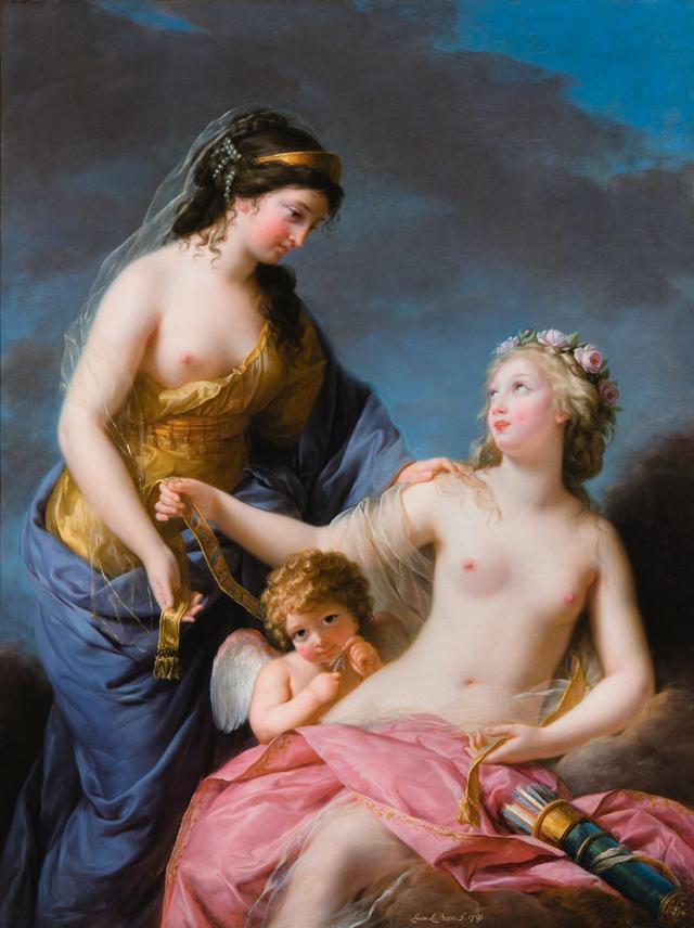 Louise Élisabeth Vigée-Lebrun  - Juno borrowing the belt of Venus