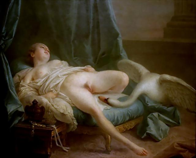 François Boucher - Leda and the swan