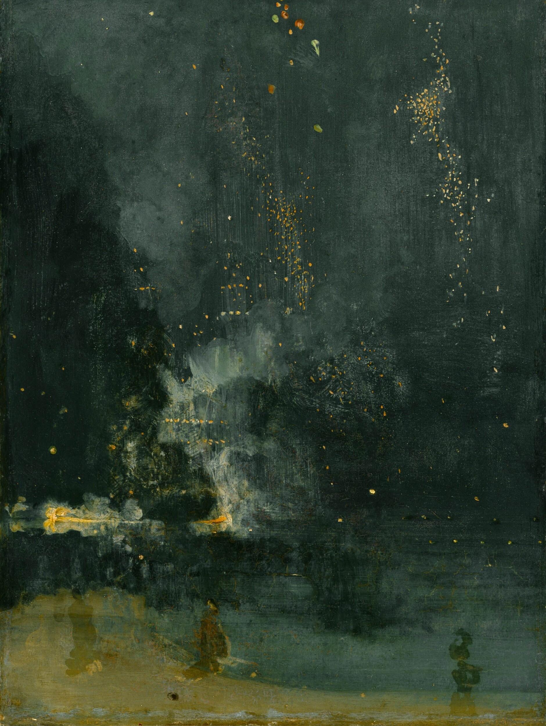 James Abbott McNeill Whistler  - Nocturne in black and gold - The falling rocket