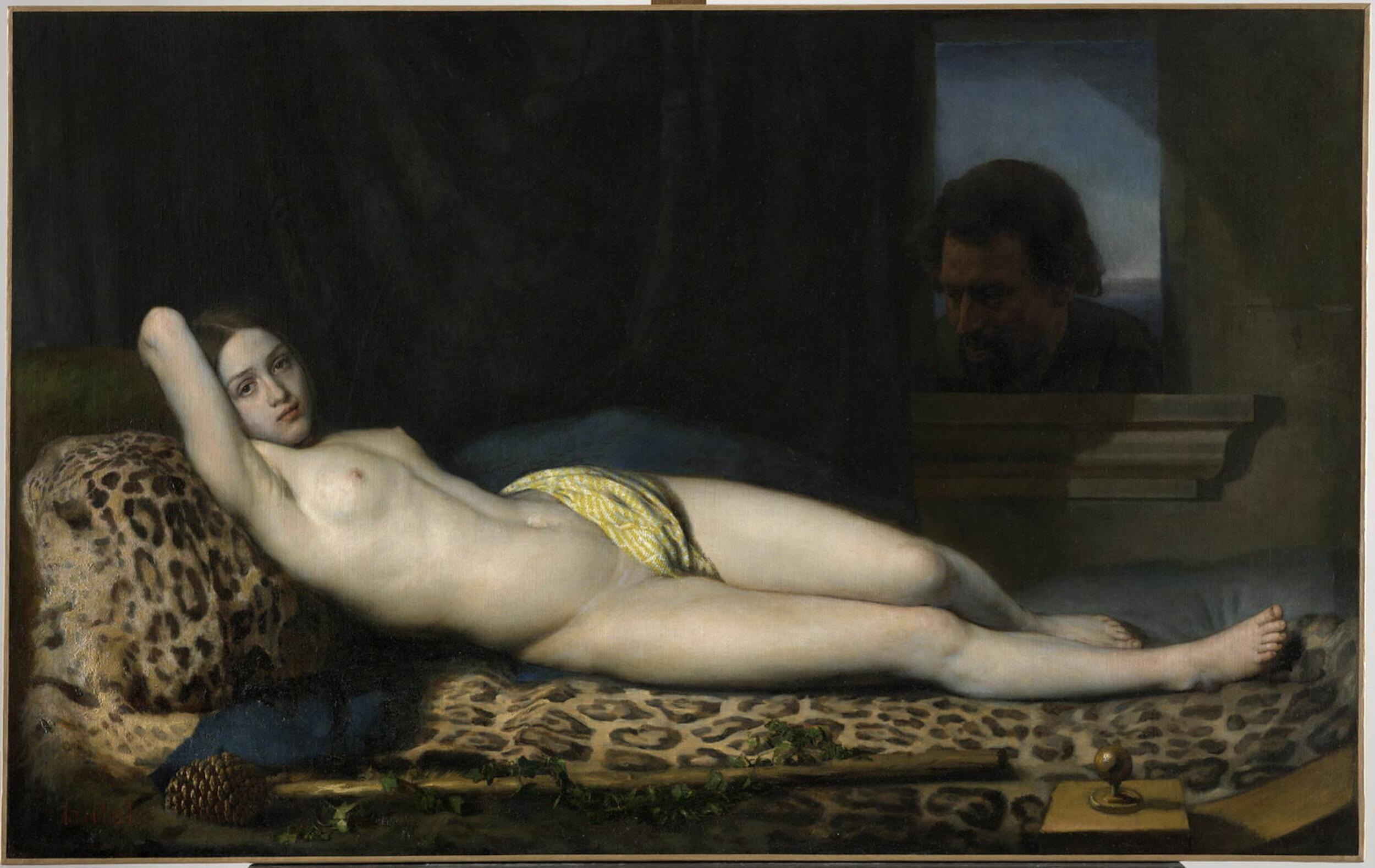 Félix Trutat - Reclining woman on panther skin (repos et désirs)