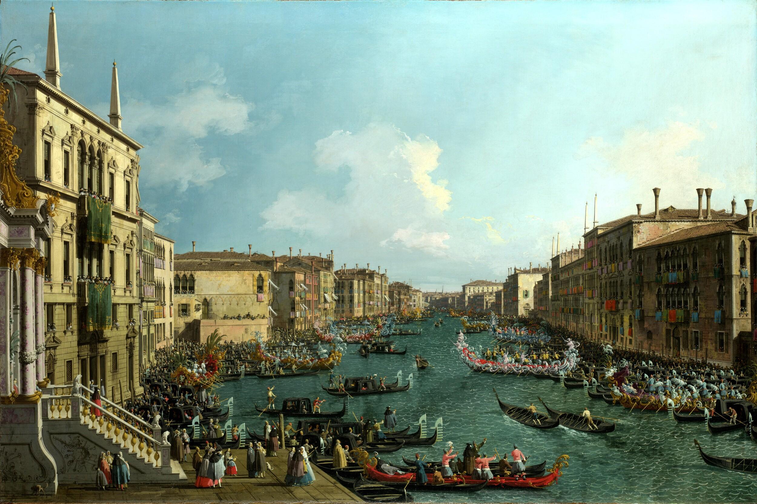  Canaletto - Regatta on the Canale Grande