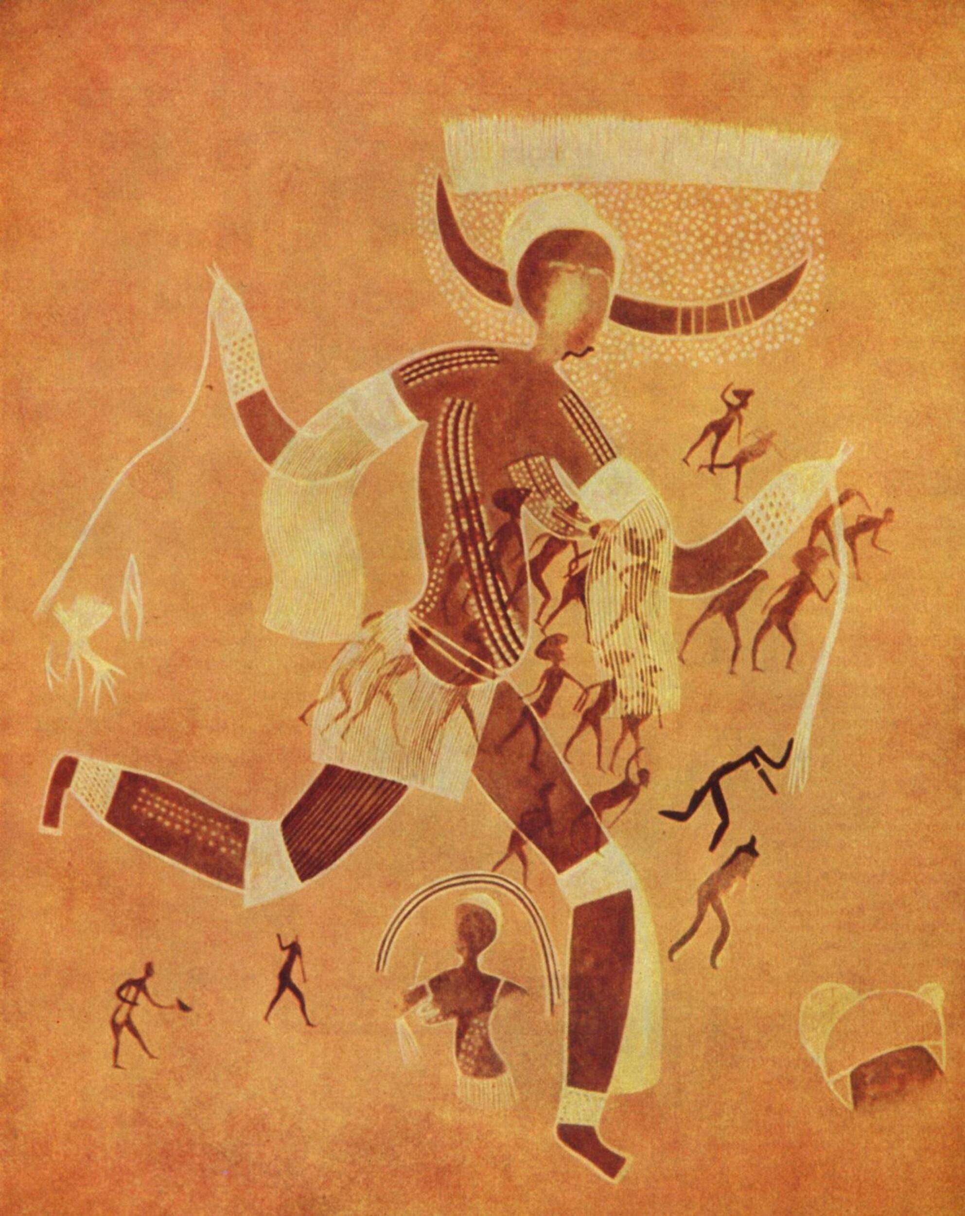  Anonymous - Running horned woman of Tassili n’Ajjer