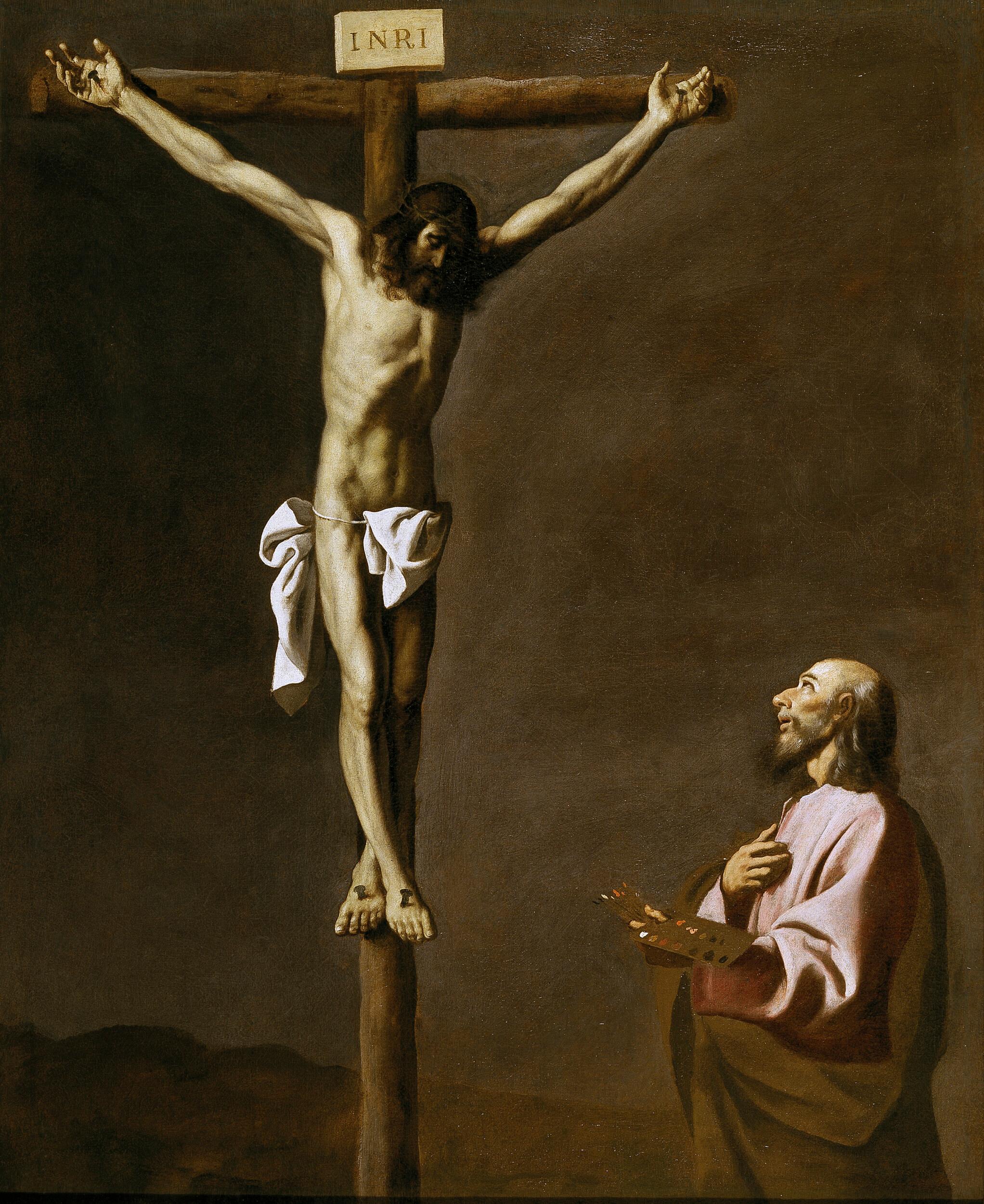 Francisco de Zurbarán - Saint Luke as a painter before Christ on the Cross