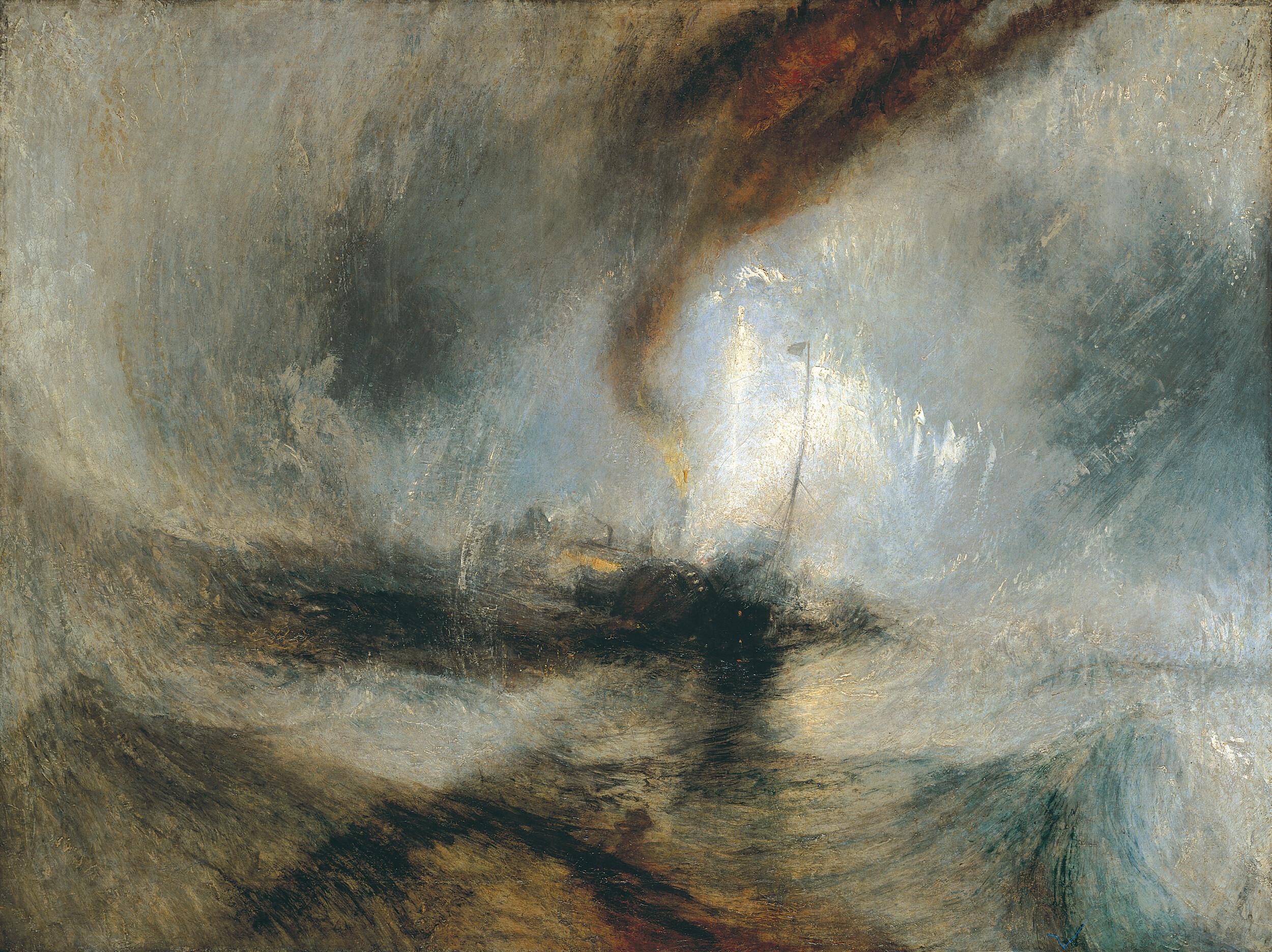 Joseph Mallord William Turner - Snow storm: steam-boat off a harbor's mouth