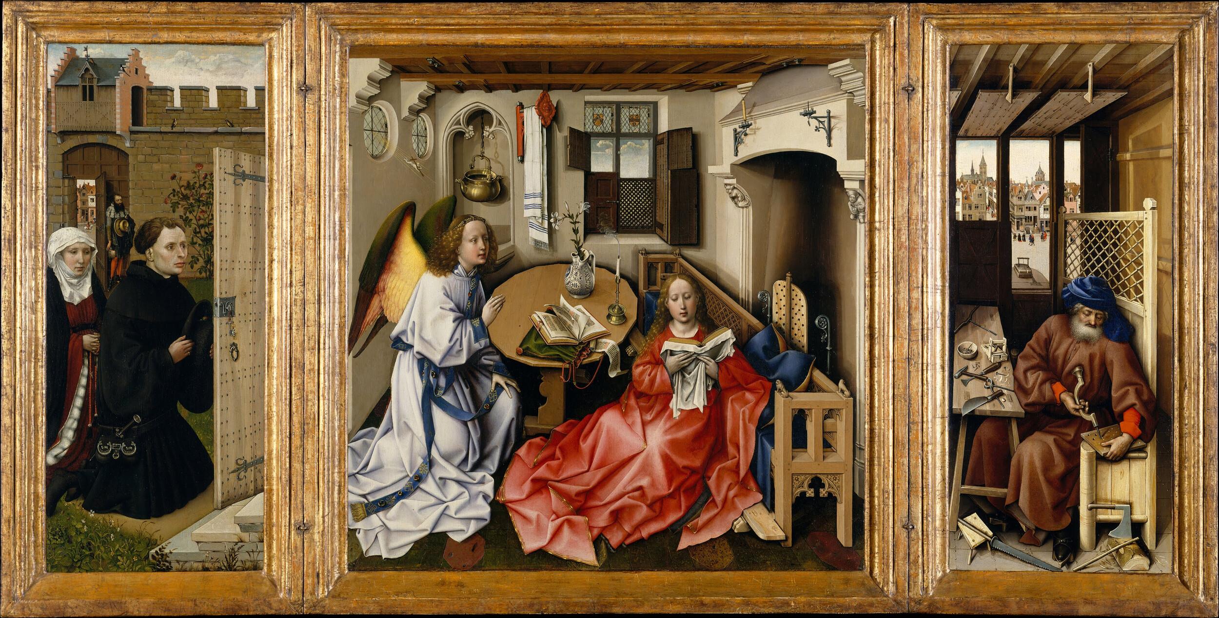 Robert Campin - The Annunciation triptych