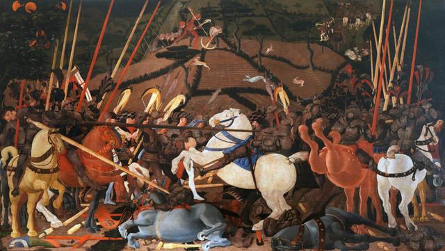 Paolo Uccello - The Battle of San Romano (Niccolò Mauruzi da Tolentino unseats Bernardino della Ciarda)