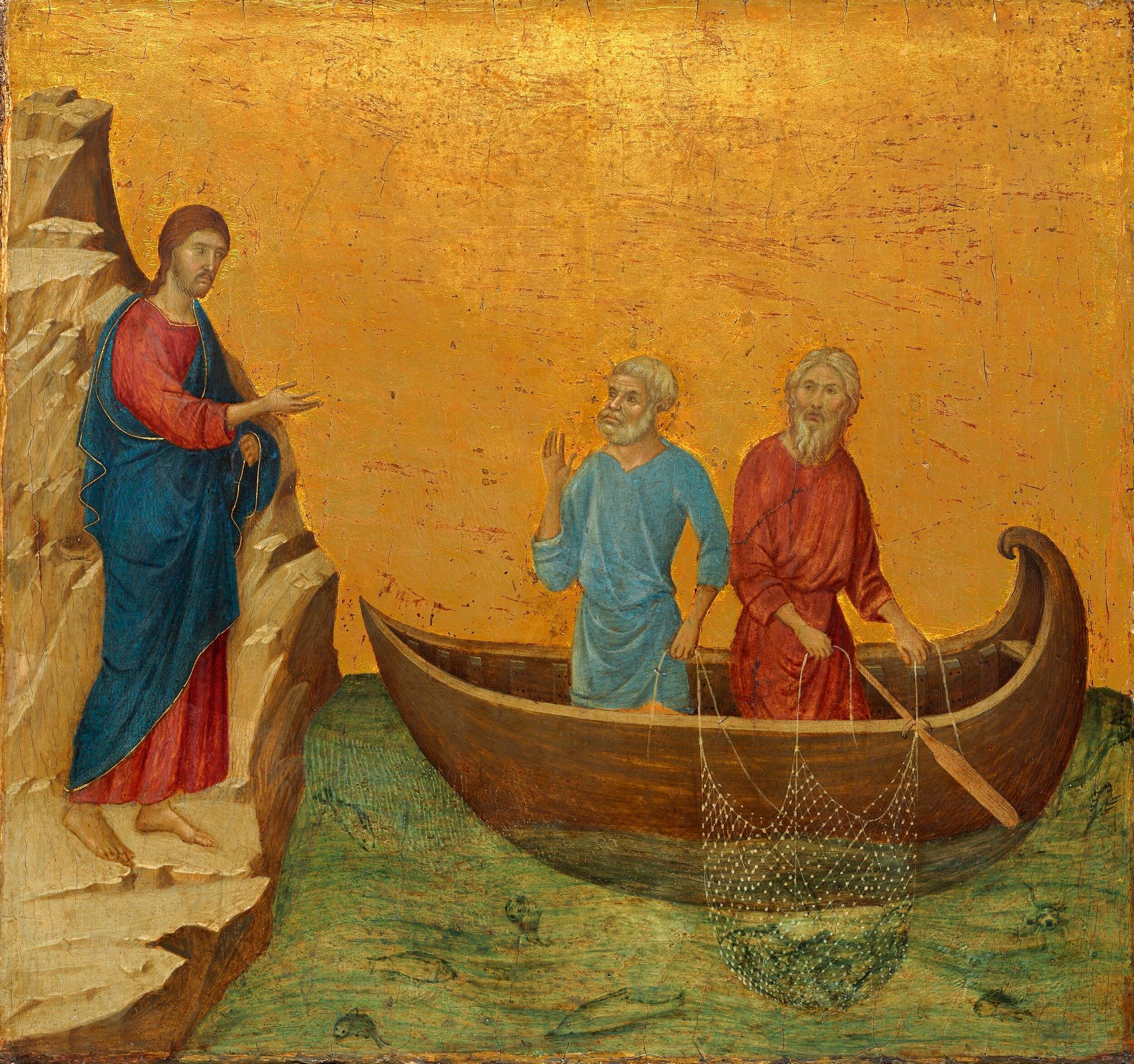 Duccio di Buoninsegna - The Calling of the Apostles Peter and Andrew (from the back of Maestà)