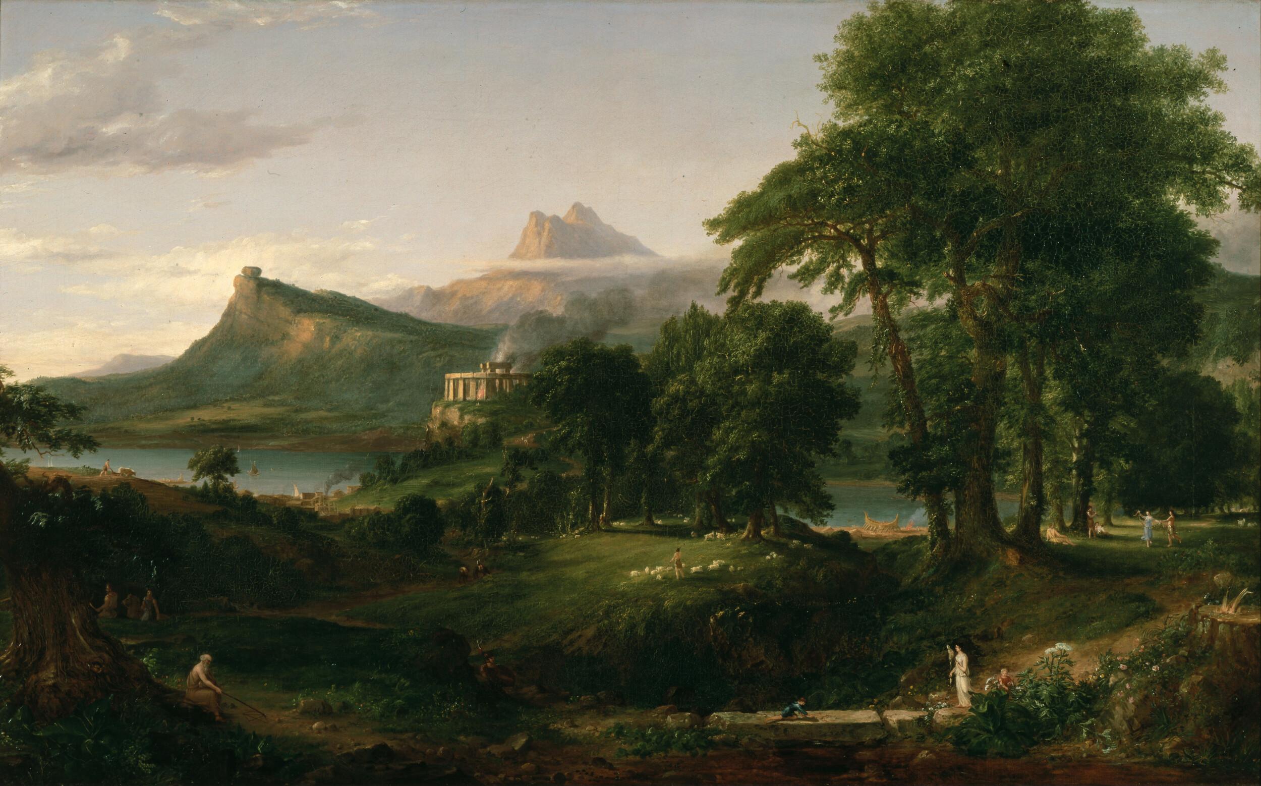 Thomas Cole - The Course of the Empire: 2. The Arcadian or Pastoral State