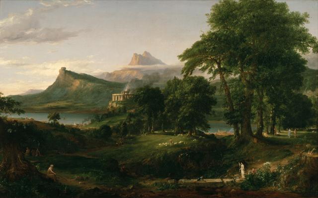 Thomas Cole - The Course of the Empire- 2. The Arcadian or Pastoral State