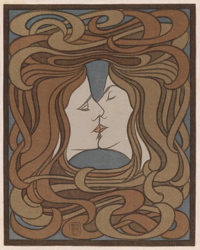 Peter Behrens - The kiss (from the periodical Pan)