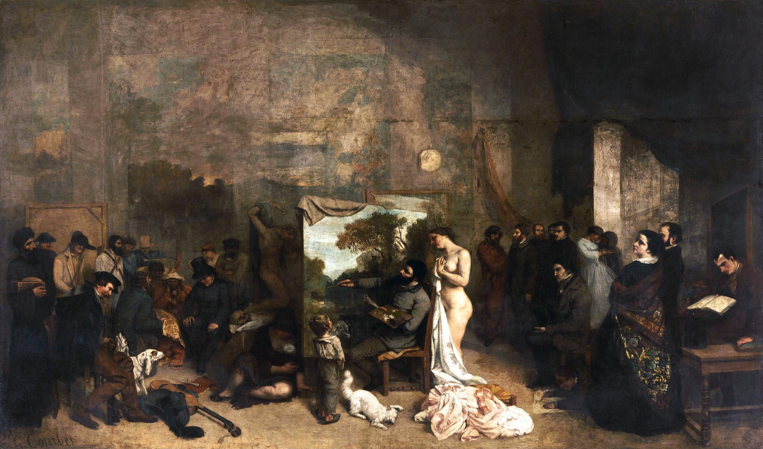 Gustave Courbet - The painter's studio: A real allegory summing up seven years of my artistic and moral life