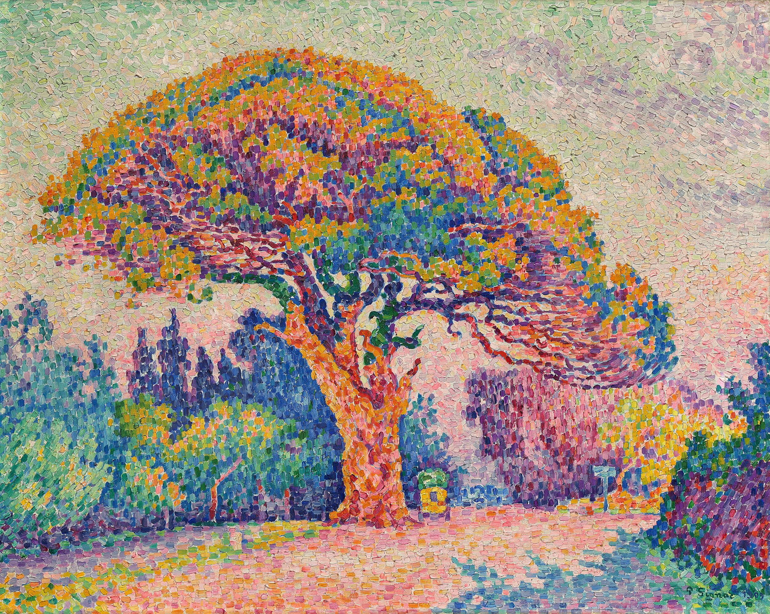 Paul Signac - The pine trees at Saint Tropez