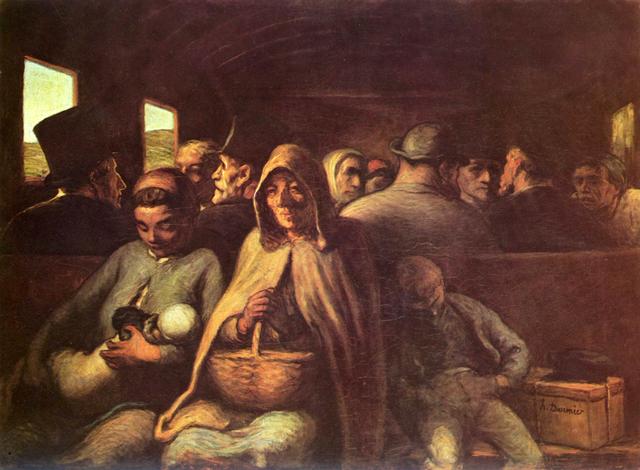 Honoré Daumier - The third-class carriage