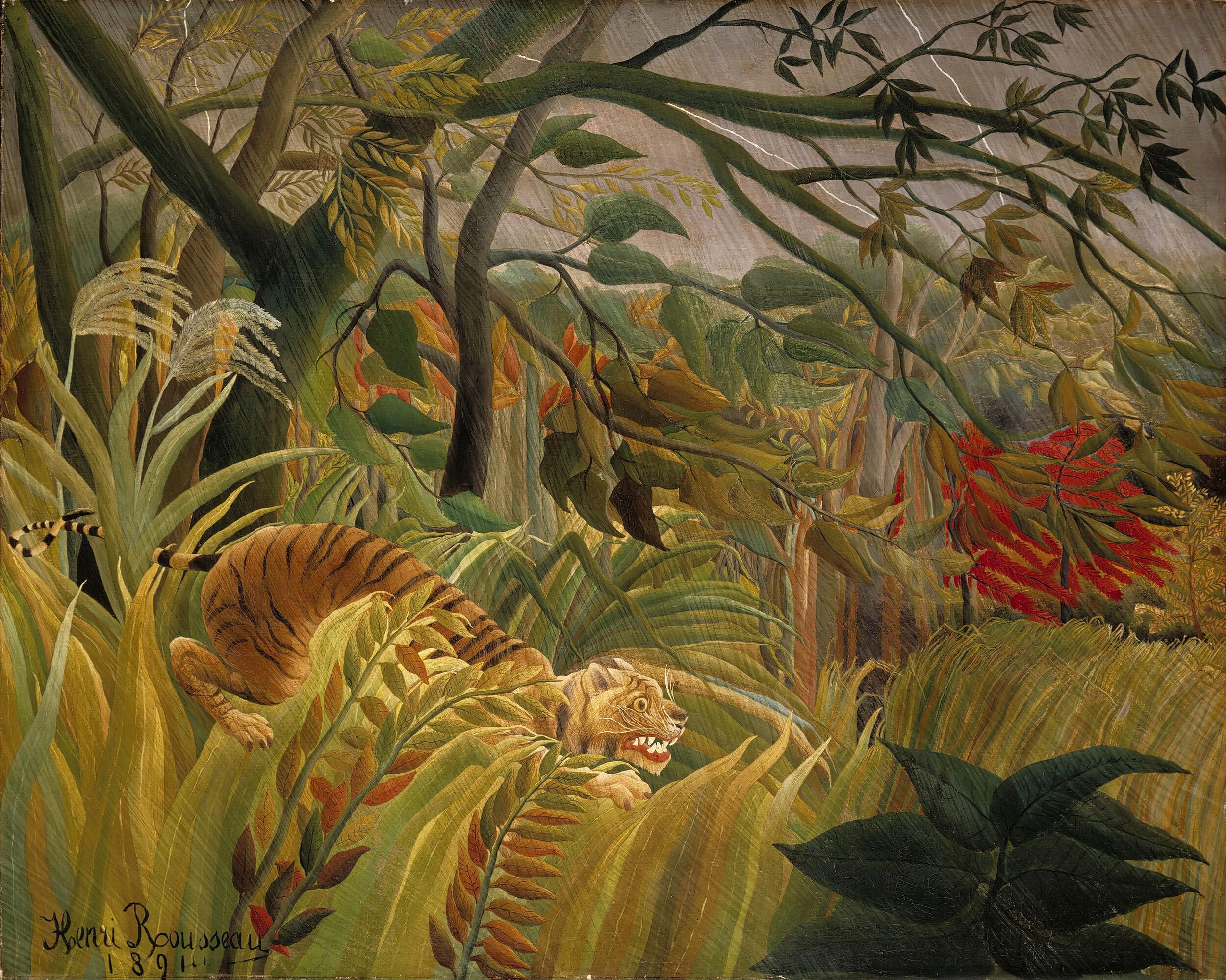 Henri Rousseau - Tiger in a tropical storm (surprised!)