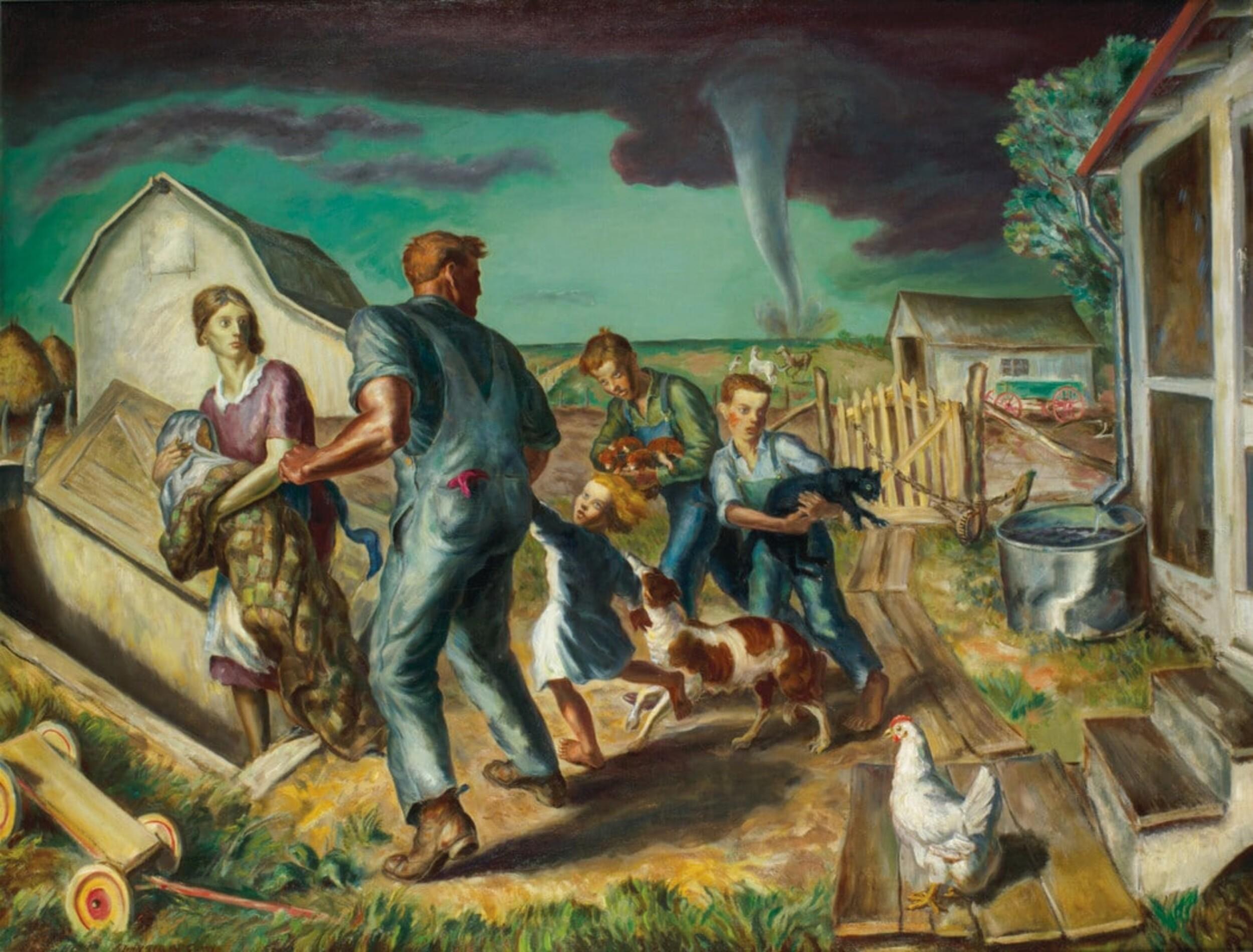 John Steuart Curry - Tornado over Kansas