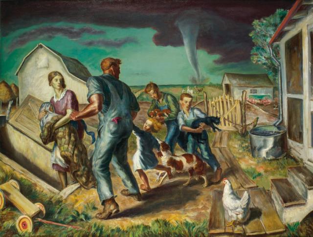 John Steuart Curry - Tornado over Kansas