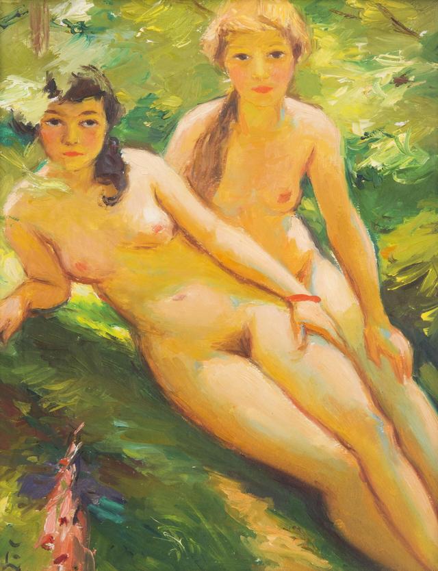 František Šindelář - Two nude girls