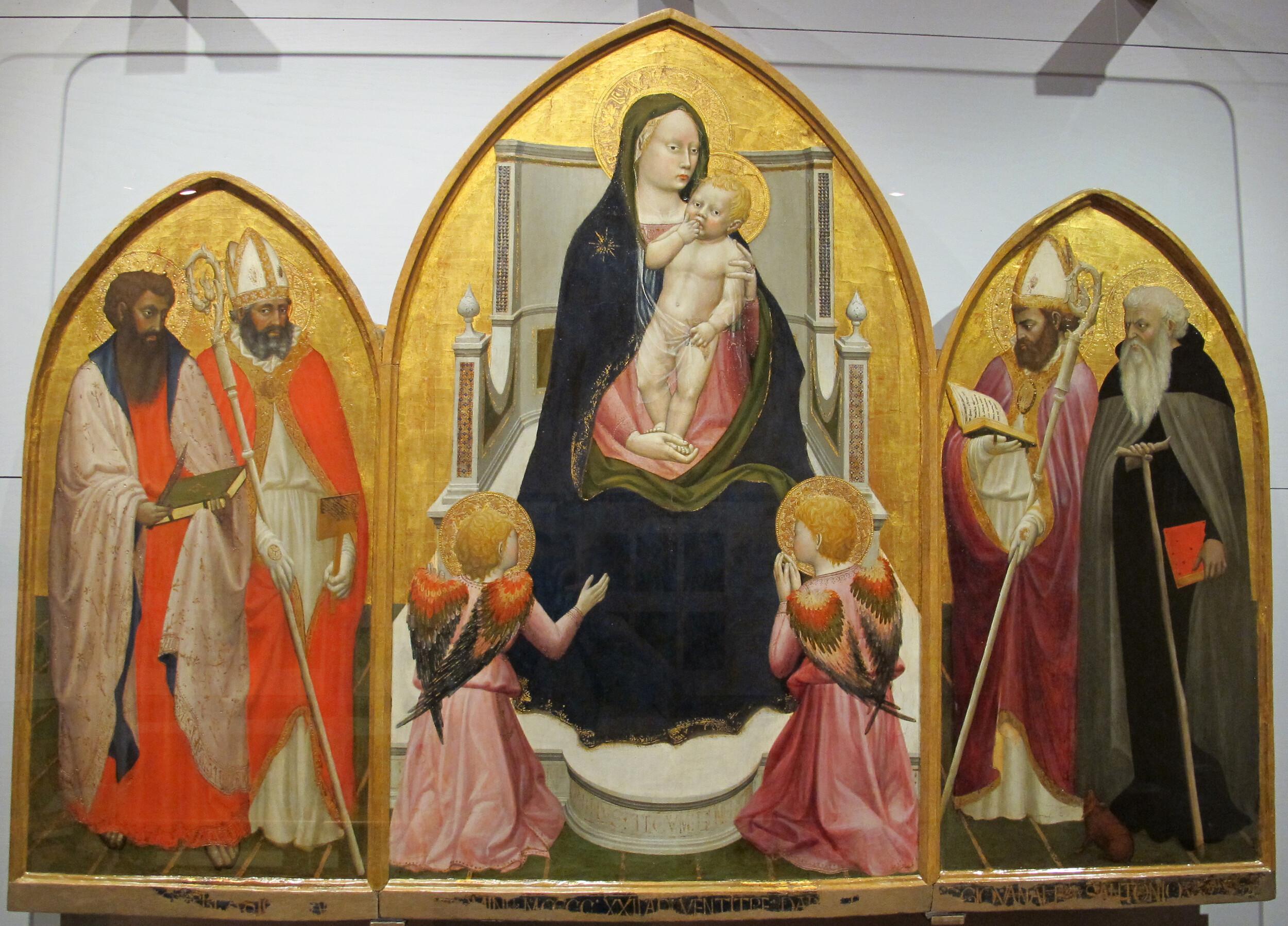  Masaccio - Virgin Mary in Majesty from San Giovenale Triptych