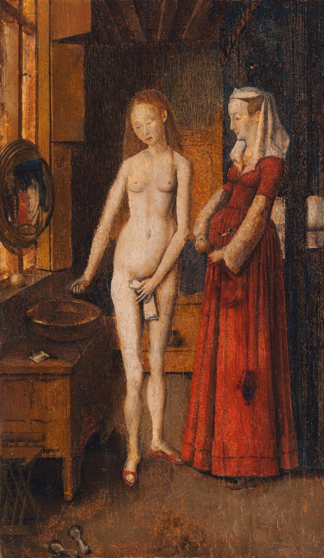 Jan van Eyck - Woman at her toilet (copy made in 1500s by a Netherlandish painter of the orginial painting lost since)