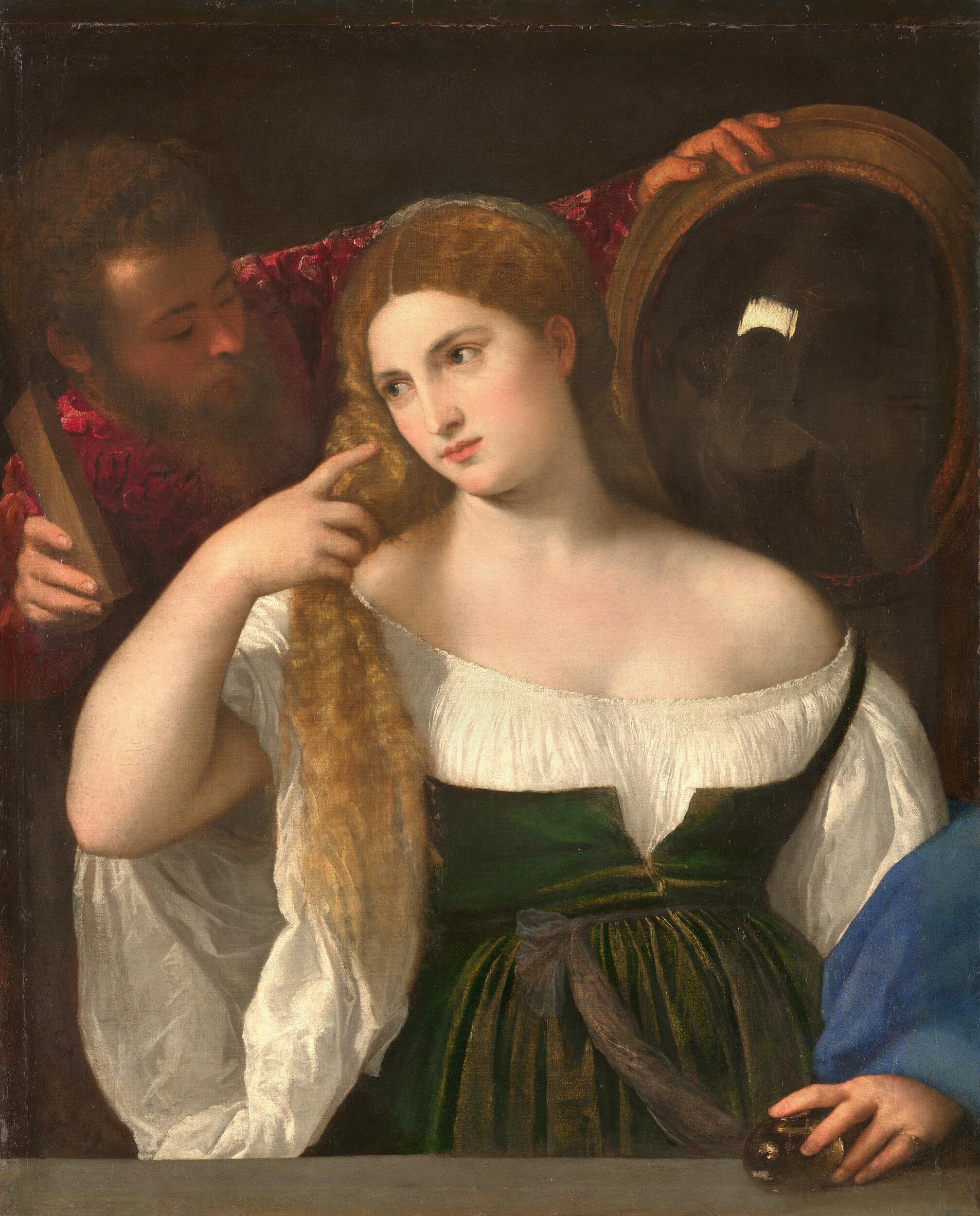  Titian - Woman with a mirror