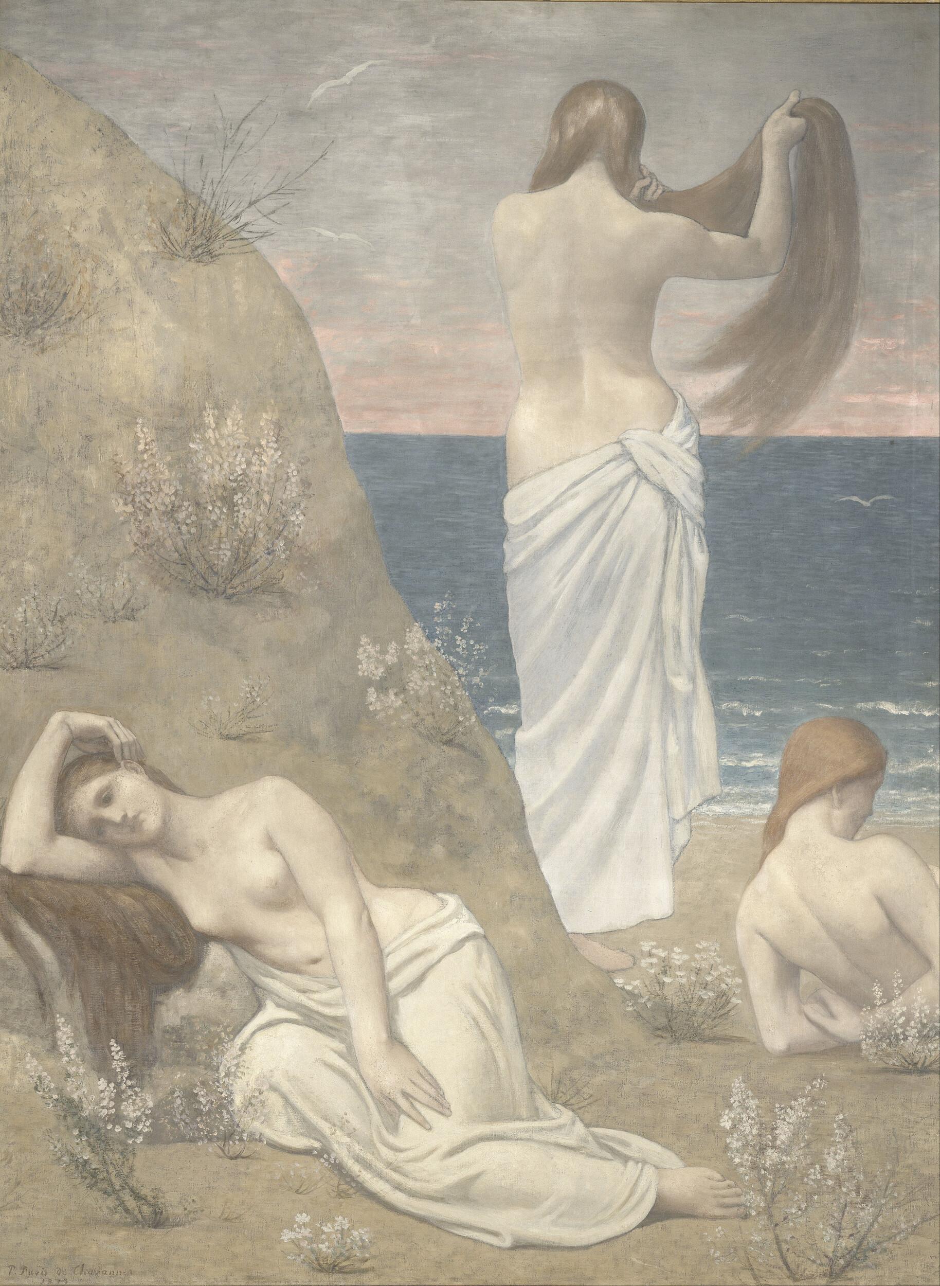 Pierre Puvis de Chavannes - Young girls by the seaside