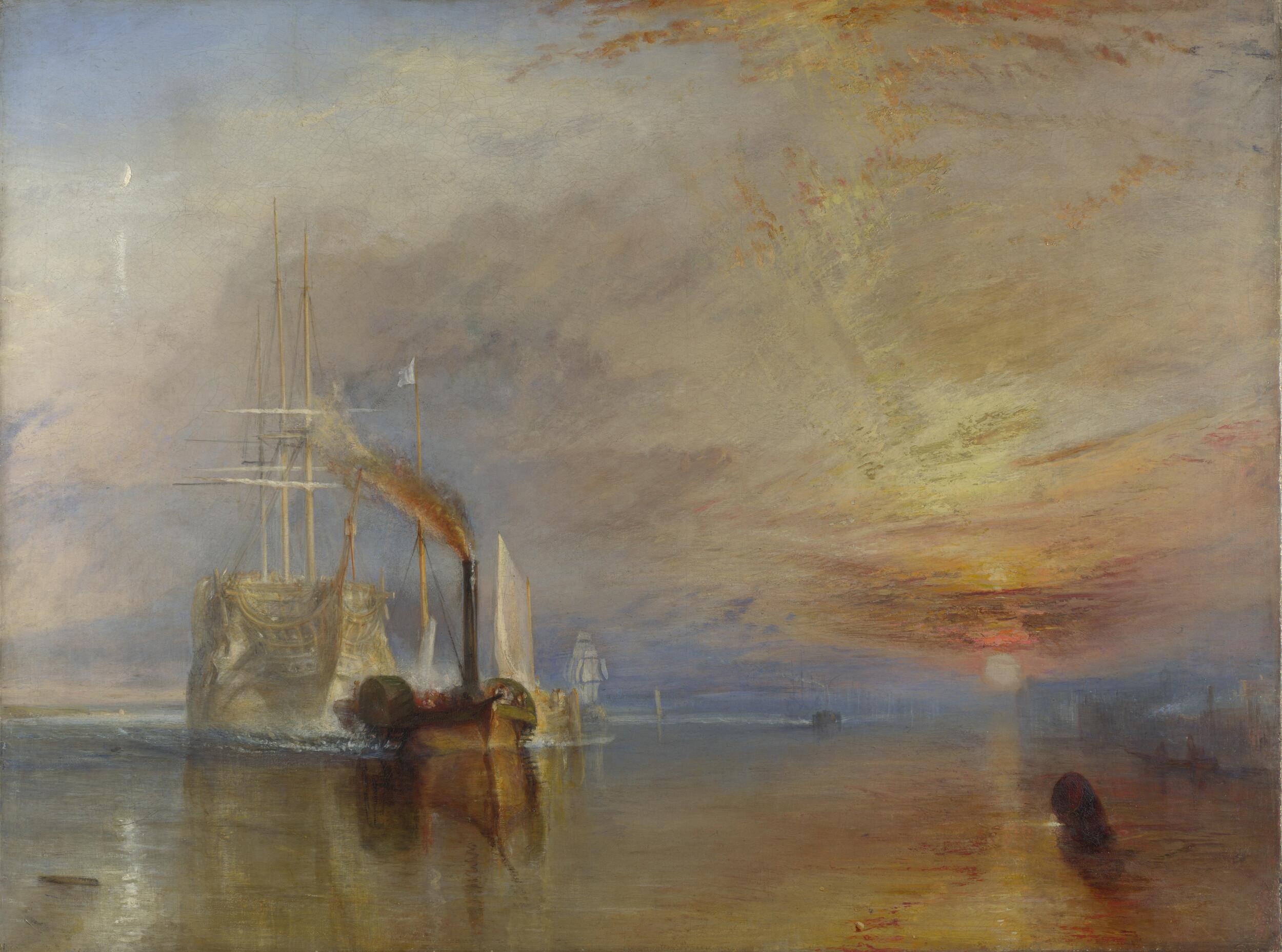 Joseph Mallord William Turner - The Fighting Temeraire, tugged to her last berth to be broken up