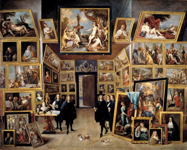 David Teniers the Younger - Archduke Leopold Wilhelm van Habsburg in his art gallery in Brussels