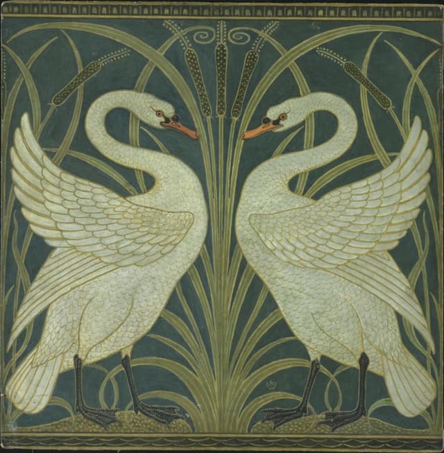 Walter Crane - Swan, rush and iris
