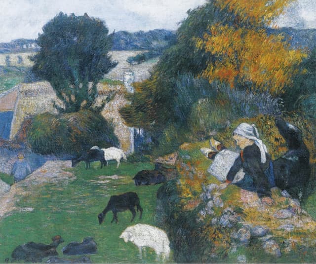 Paul Gauguin - The Breton Shepherdess (1886)