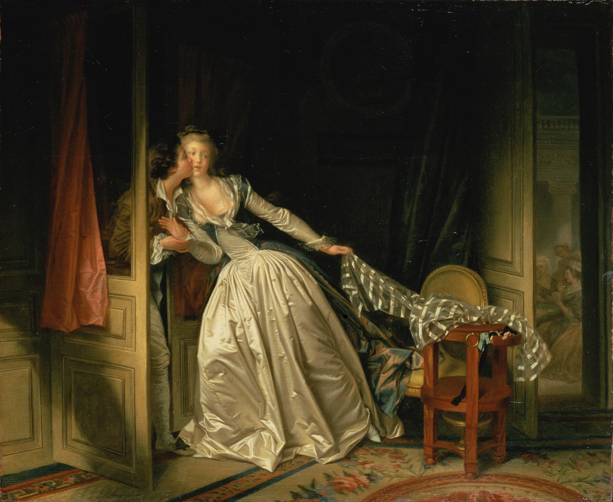 Jean-Honoré Fragonard - The stolen kiss