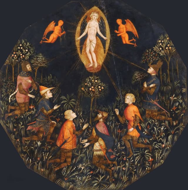 Master of Charles de Duras - The Triumph of Venus Worshipped by Six Legendary Lovers (c.1300s)
