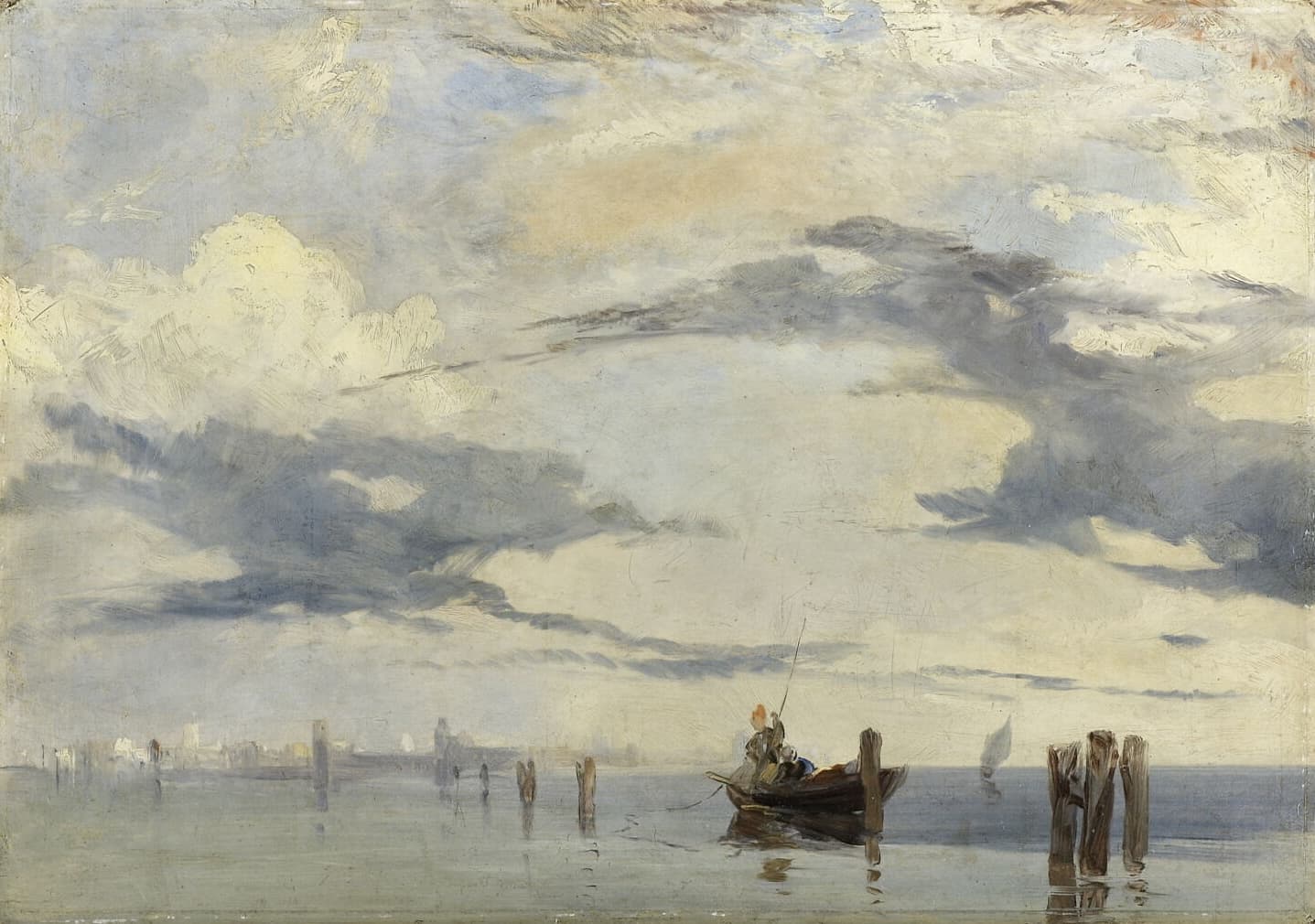 Richard Parkes Bonington - View of the Lagoon Near Venice